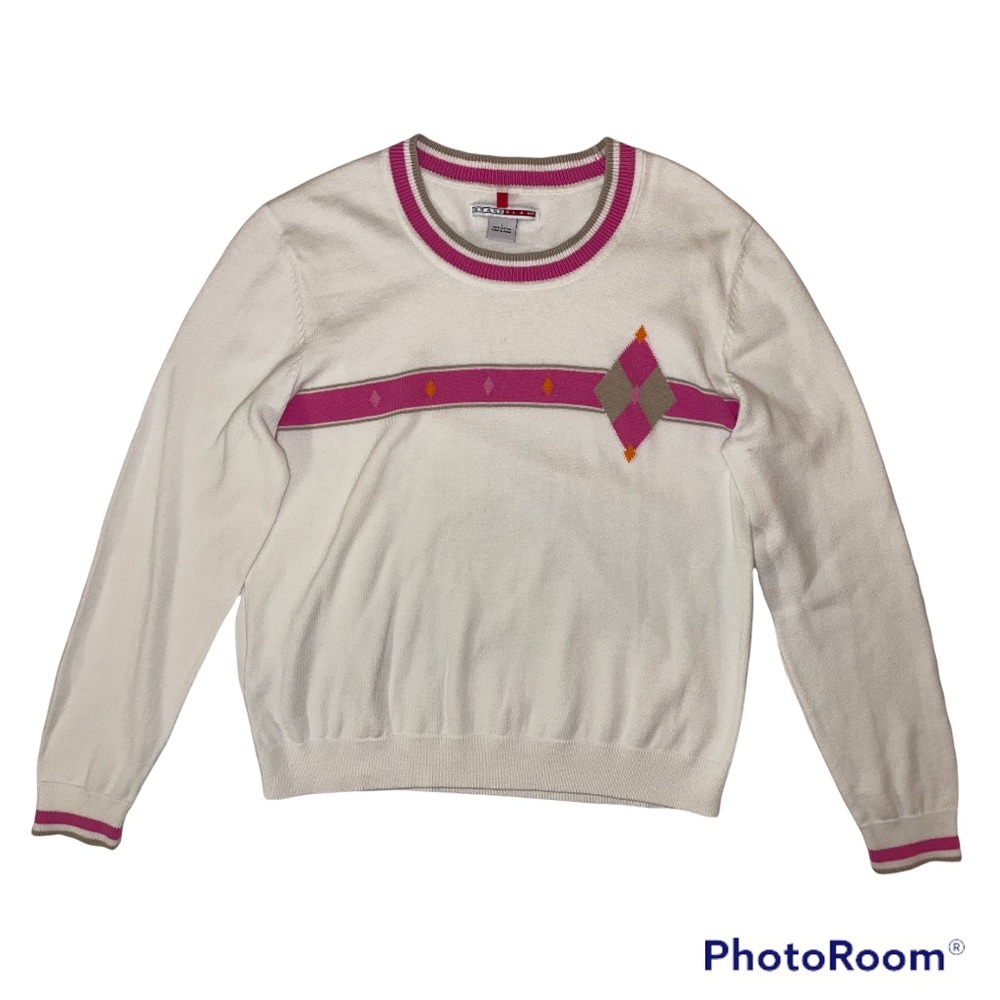 Grand Slam White Crew Neck Pullover Sweater L